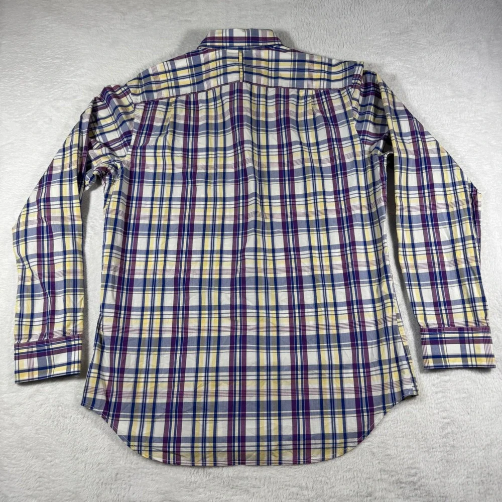 Banana Republic Button Down Shirt Mens M Multi‎ Plaid Excellent Soft Wash Cotton